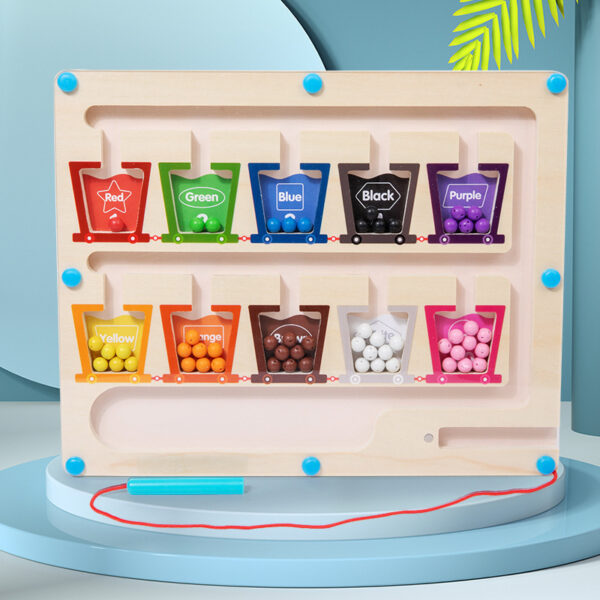 Wooden Magnetic Color Sorting Board for Early Childhood Education