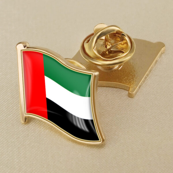 United Arab Emirates Flag Crystal Glue Badge Brooch - Image 2