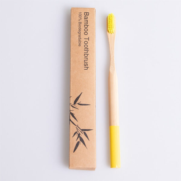 Toothbrush with Natural Round Bamboo Handle - Image 10