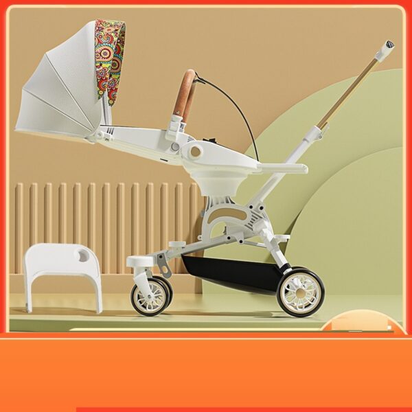 Two-way Folding Lightweight Shock-absorbing High-view Stroller - Image 6