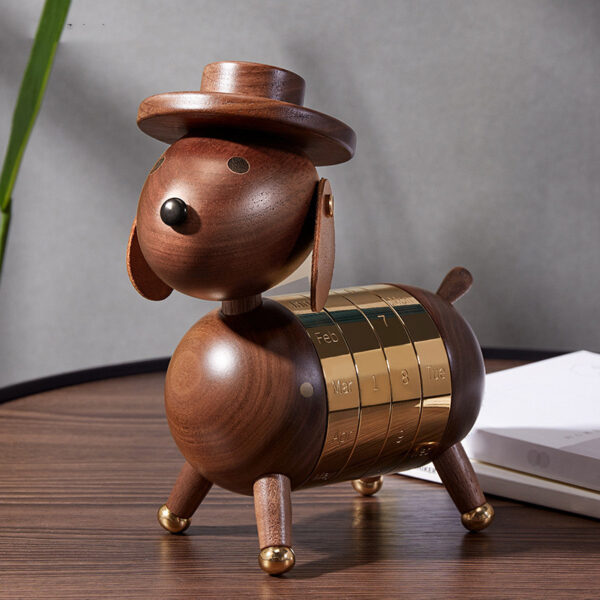 European-Style Wooden Dog Decoration