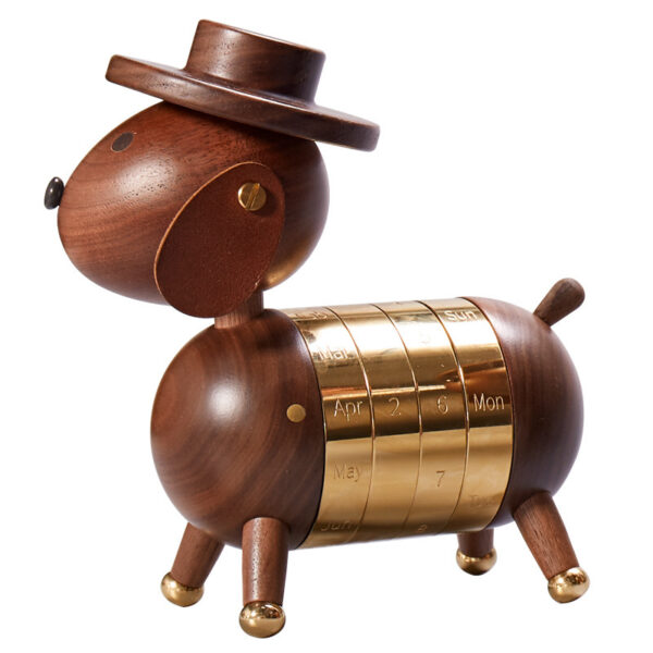 European-Style Wooden Dog Decoration - Image 4