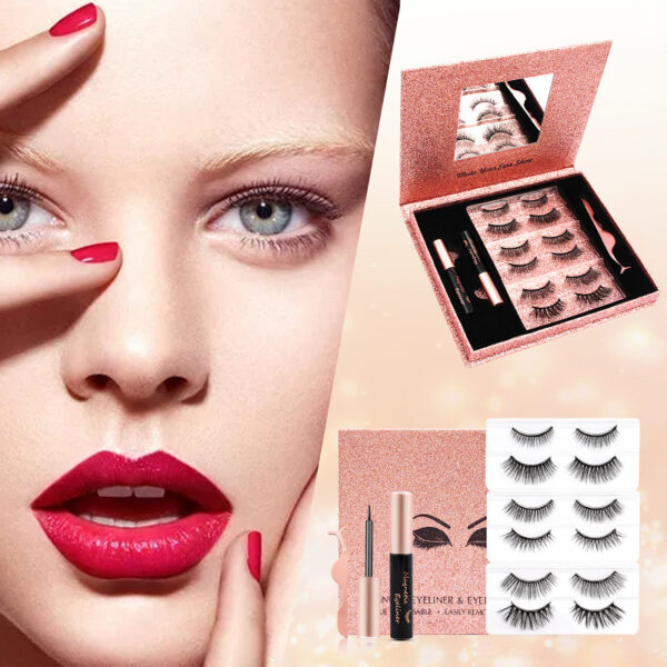 No-Glue Waterproof Magnetic Lashes with Eyeliner Kit - Image 4