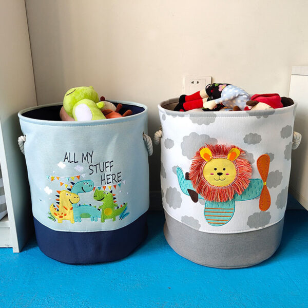 "Cotton Linen Toy Storage Basket"