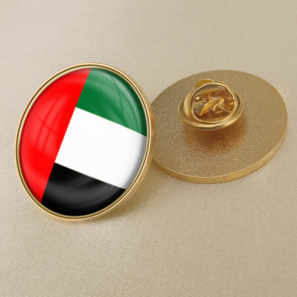 United Arab Emirates Flag Crystal Glue Badge Brooch