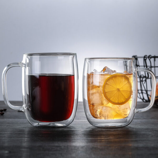 High Borosilicate Double-Walled Glass Cup – Heat-Resistant Design