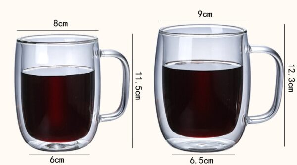 High Borosilicate Double-Walled Glass Cup – Heat-Resistant Design - Image 4