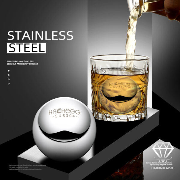 304 Stainless Steel Spherical Ice Cubes for Quick Beer and Whiskey Cooling - Image 3