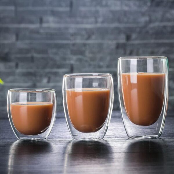 Heat-Resistant Double-Walled Glass Coffee Cup