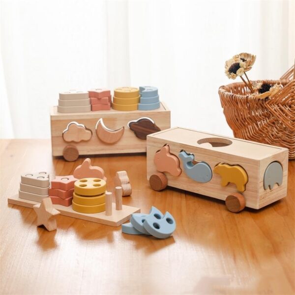 Wooden Multifunctional Color Early Education Puzzle Toys