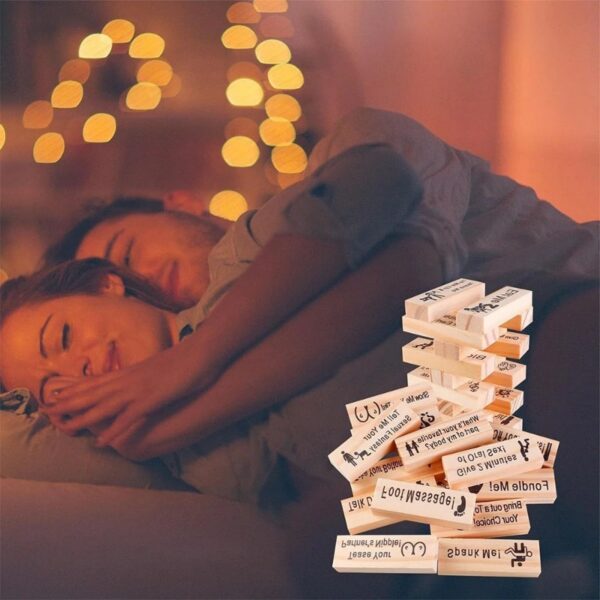 Couple's Intimacy Jenga Game – Stacking Blocks for Valentine’s and Party Fun (18+) - Image 7