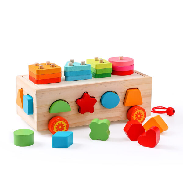 Wooden Multifunctional Color Early Education Puzzle Toys - Image 4