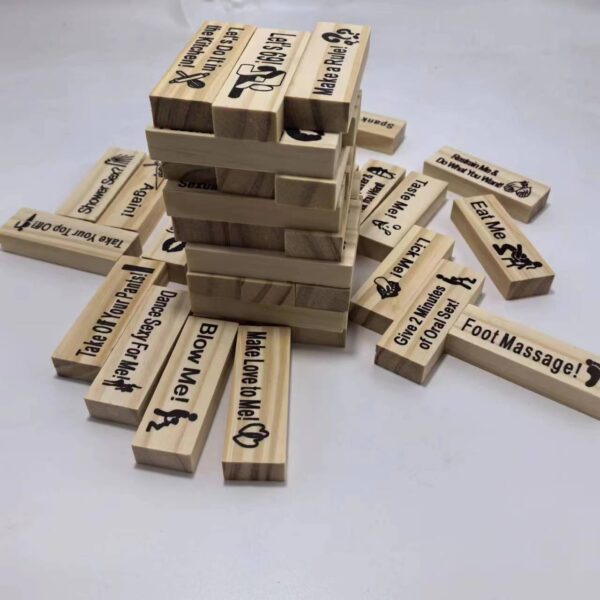 Couple's Intimacy Jenga Game – Stacking Blocks for Valentine’s and Party Fun (18+) - Image 10