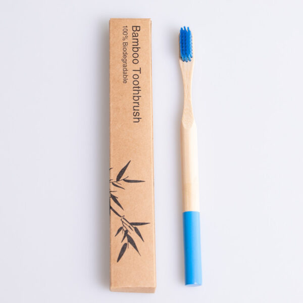 Toothbrush with Natural Round Bamboo Handle - Image 4