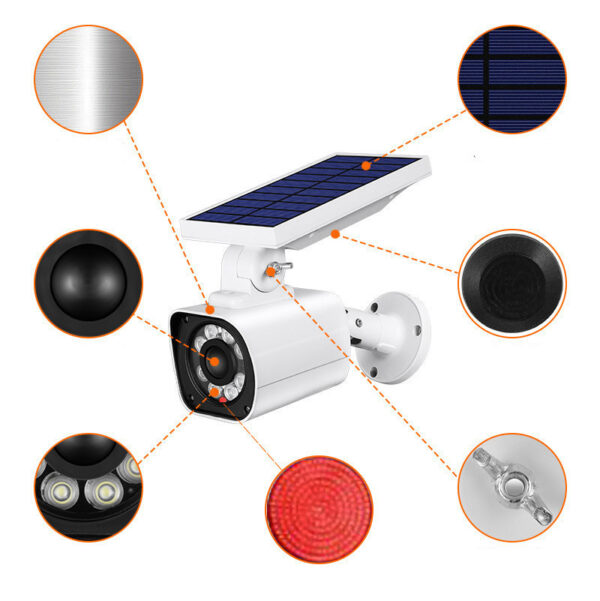 Creative Courtyard Solar-Powered Simulation Camera Search Light - Image 3