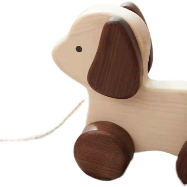 Handmade Solid Wood Puppy - Image 4