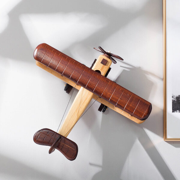 Creative Retro Wooden Airplane Model Ornaments