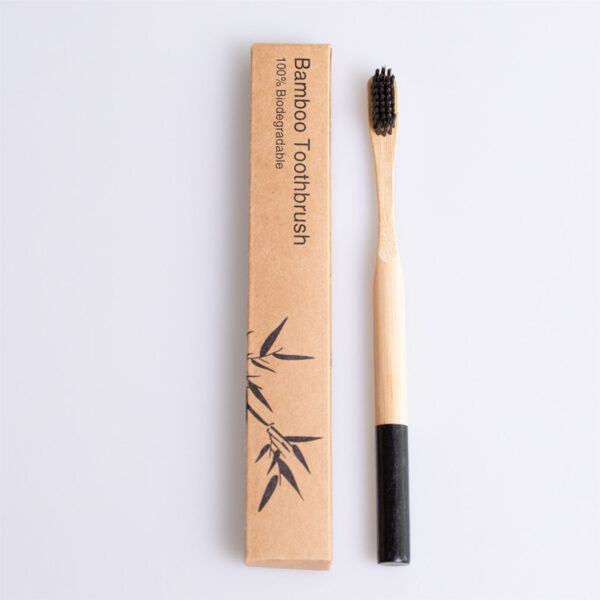 Toothbrush with Natural Round Bamboo Handle - Image 9