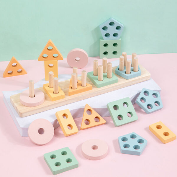 Wooden Children's Early Education Montessori Geometric Shape - Image 7