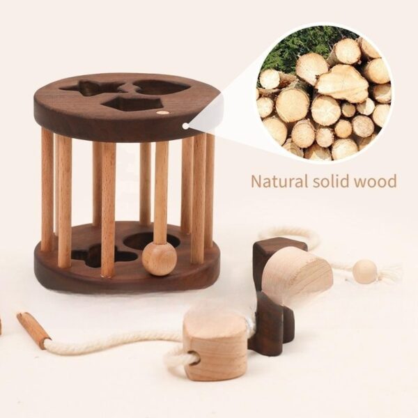 Creative Wooden Baby Threading Game with Ringing Bell – 3-in-1 Toy - Image 4