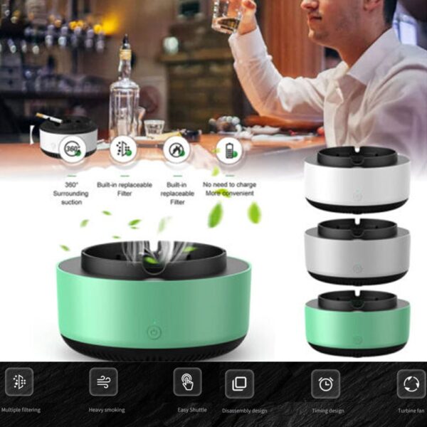 Smoke Removal Air Purification Ashtray Anion Purification Practical Automatic Purifier  Car Ashtray - Image 8