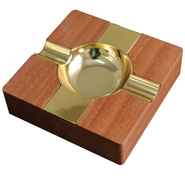 Wooden Metal Ashtray - Image 5