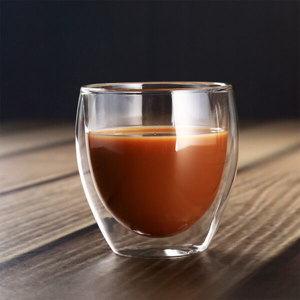 Heat-Resistant Double-Walled Glass Coffee Cup - Image 8