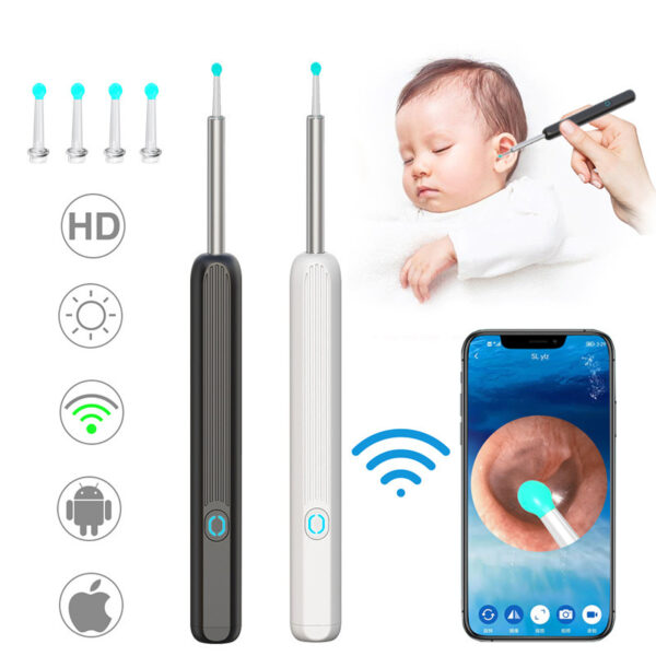 NE3 Wireless Ear Cleaner with Otoscope, Camera, and LED Light – Ear Wax Removal Kit