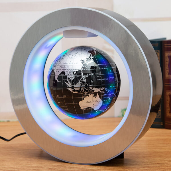 Round LED World Map Floating Globe – Magnetic Levitation Light, Anti-Gravity