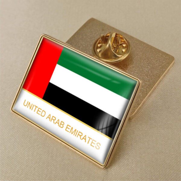 United Arab Emirates Flag Crystal Glue Badge Brooch - Image 3