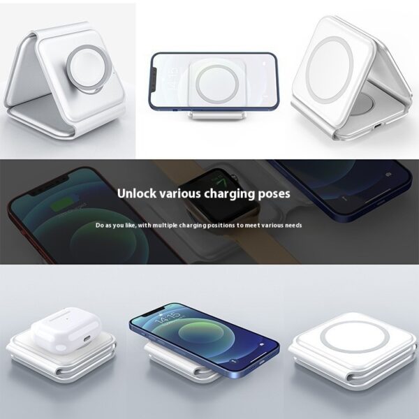 3-in-1 Magnetic Wireless Charging Foldable Mobile Phone - Image 6