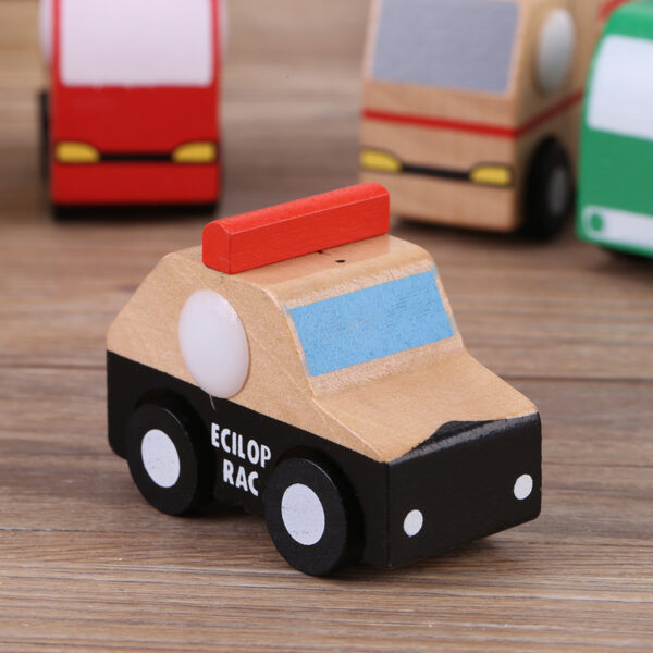 12Pcs/Set Wooden Baby Kid Cartoon Toy Car Early Learning Educational Traffic Toys Children Gift - Image 6