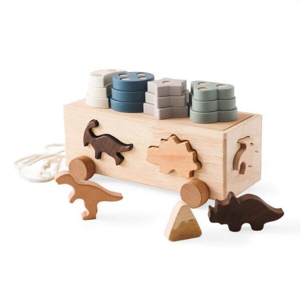 Wooden Multifunctional Color Early Education Puzzle Toys - Image 6