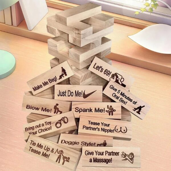 Couple's Intimacy Jenga Game – Stacking Blocks for Valentine’s and Party Fun (18+) - Image 6