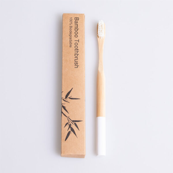 Toothbrush with Natural Round Bamboo Handle - Image 5