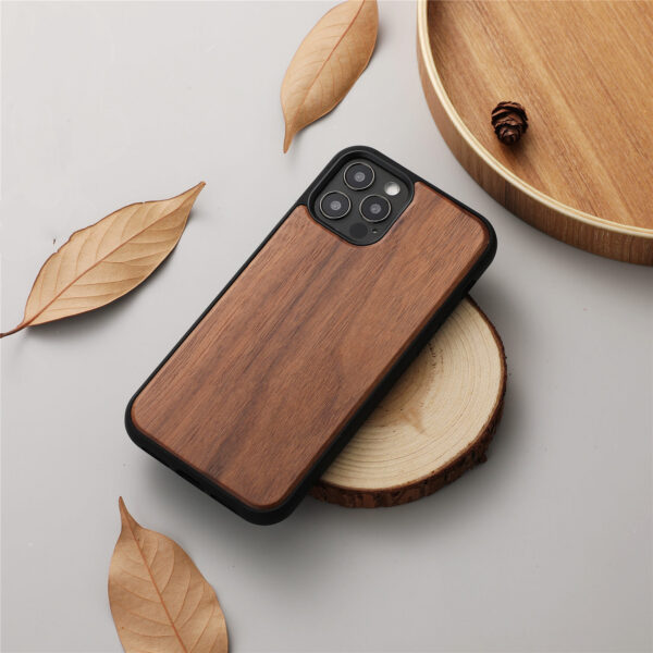 Magnetic Wooden Mobile Phone Case – Shatterproof Design - Image 3