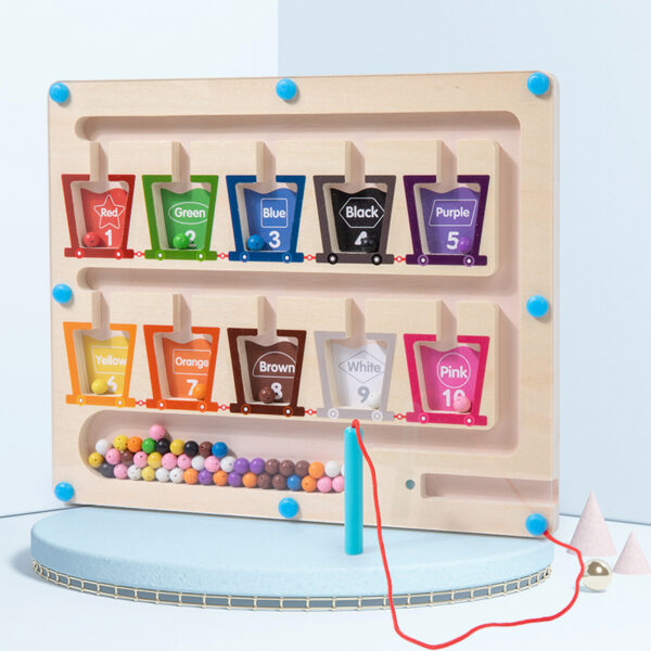 Wooden Magnetic Color Sorting Board for Early Childhood Education - Image 5