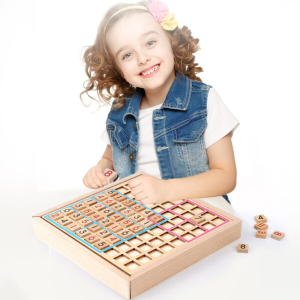 Wooden Sudoku Jiugongge Game Chess Early Education Toys - Image 5