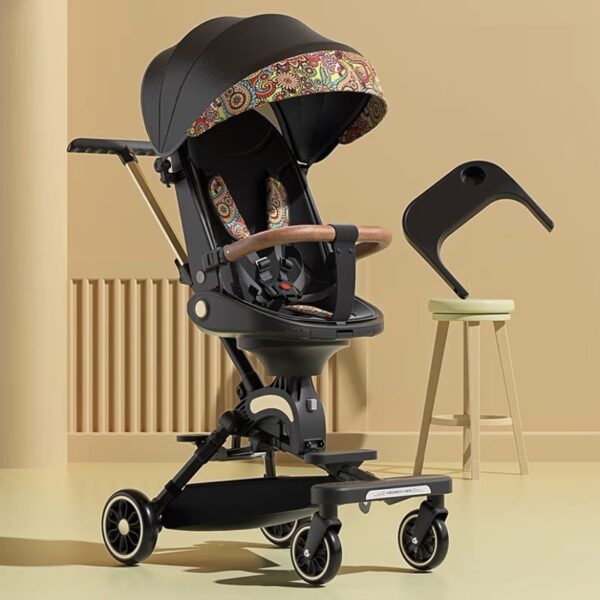 Two-way Folding Lightweight Shock-absorbing High-view Stroller - Image 2