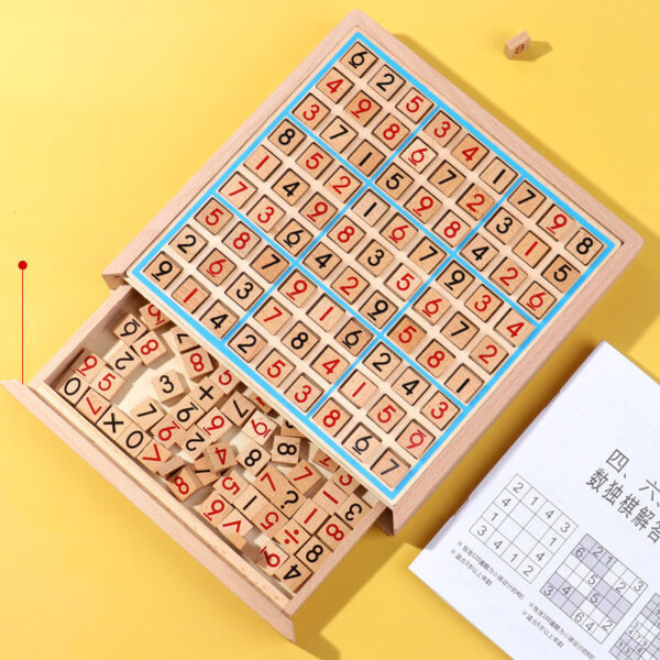 Wooden Sudoku Jiugongge Game Chess Early Education Toys - Image 2