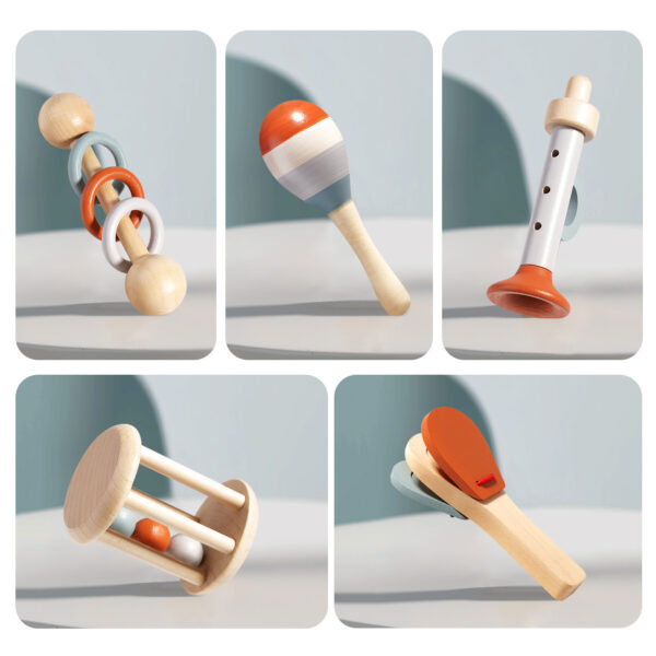 Baby Rattle Wooden Toys for Early Education - Image 3