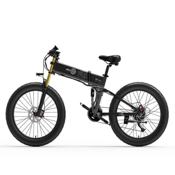 BEZIOR X PLUS E-Bike E-bicycle 1500W Motor 26x4.0  Fat Tire Black Grey - Image 2