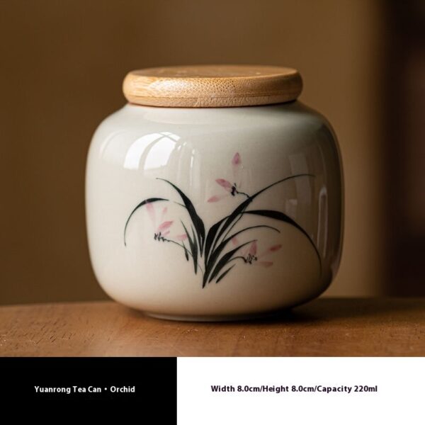 Porcelain Sealed Tea Canister – Portable and Airtight Storage - Image 10