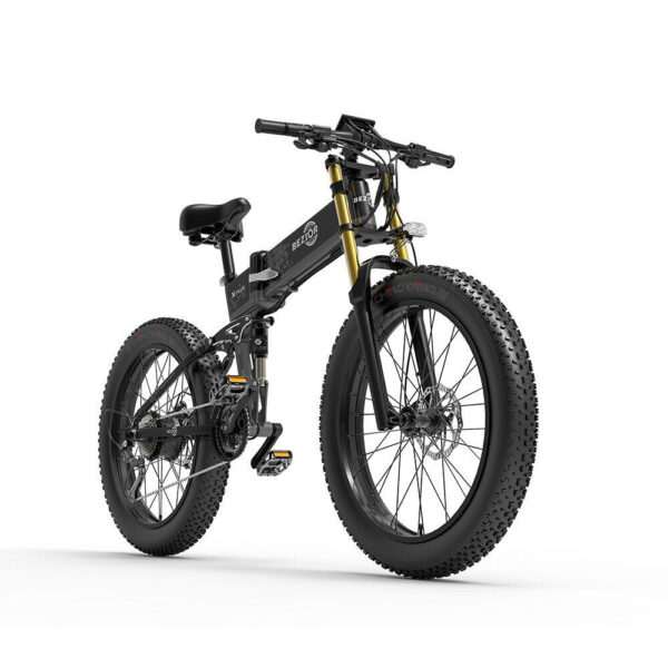 BEZIOR X PLUS E-Bike E-bicycle 1500W Motor 26x4.0  Fat Tire Black Grey - Image 5