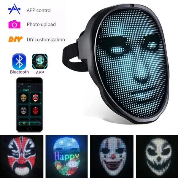 LED Luminous Face Masks with Full Color, Face-Changing Effect