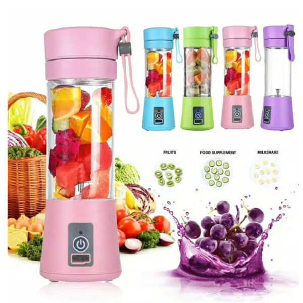 Portable USB Rechargeable Blender – Mini Electric Juicer for Fruit and Juice Mixing at Home