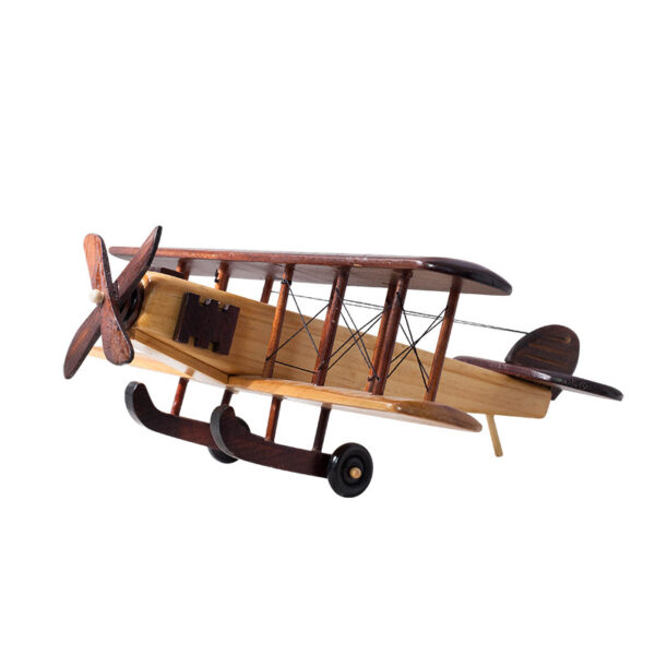 Creative Retro Wooden Airplane Model Ornaments - Image 2