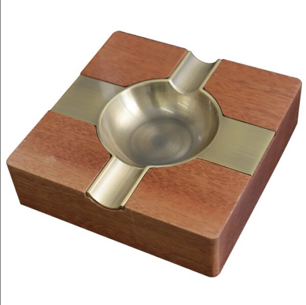 Wooden Metal Ashtray - Image 6