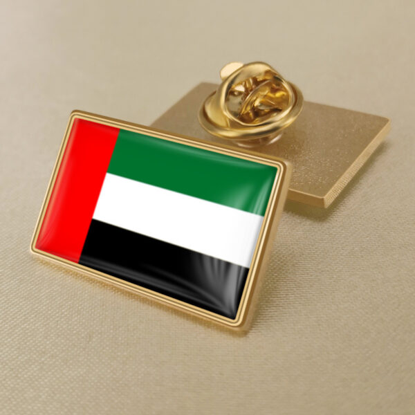 United Arab Emirates Flag Crystal Glue Badge Brooch - Image 6