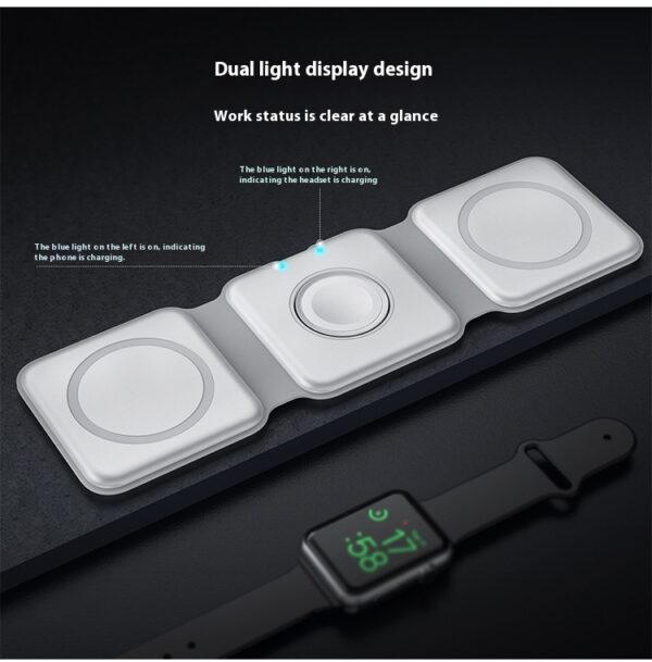 3-in-1 Magnetic Wireless Charging Foldable Mobile Phone